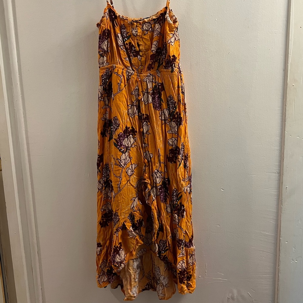 Beautiful high low orange floral dress